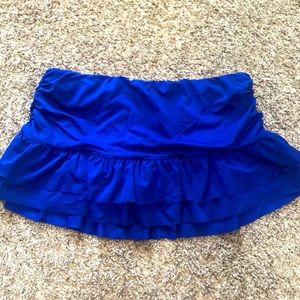 Royal blue Cremieux bathing suit skirt